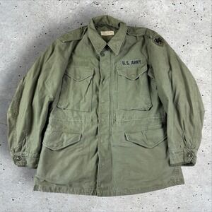 Vintage US Army M-1951 OG 107 Field Jacket Small Reg Korea‎ Era 50s 108th IET